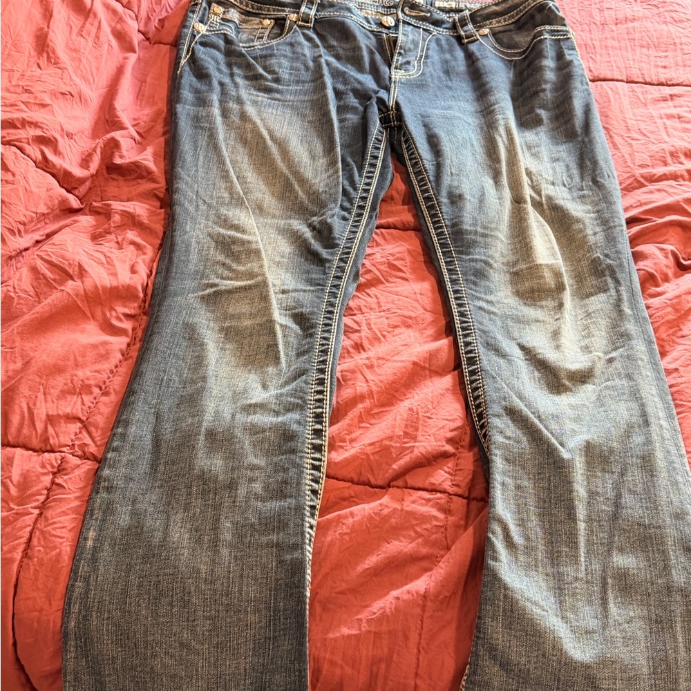 Miss Me Women's Boot Cut Jeans in Faded Blue